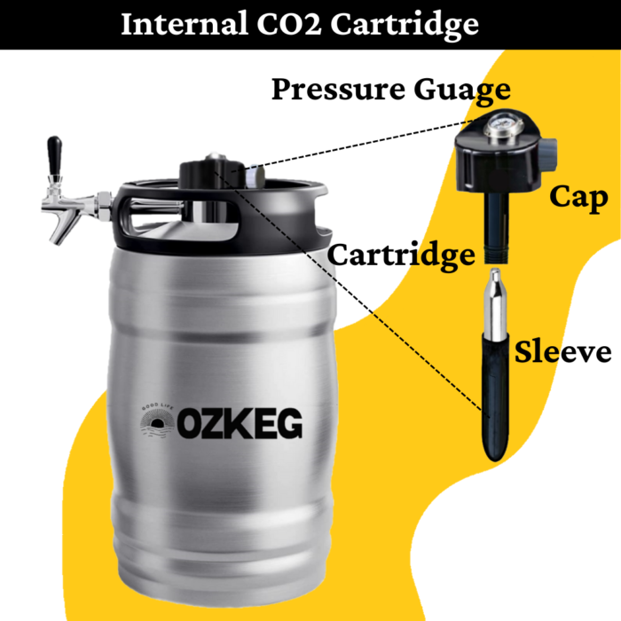 OZKEG Double Wall Vacuum Insulated Stainless Steel Beer Mini Keg 5L - Image 7