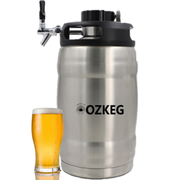 OZKEG Double Wall Vacuum Insulated Stainless Steel Beer Mini Keg 5L