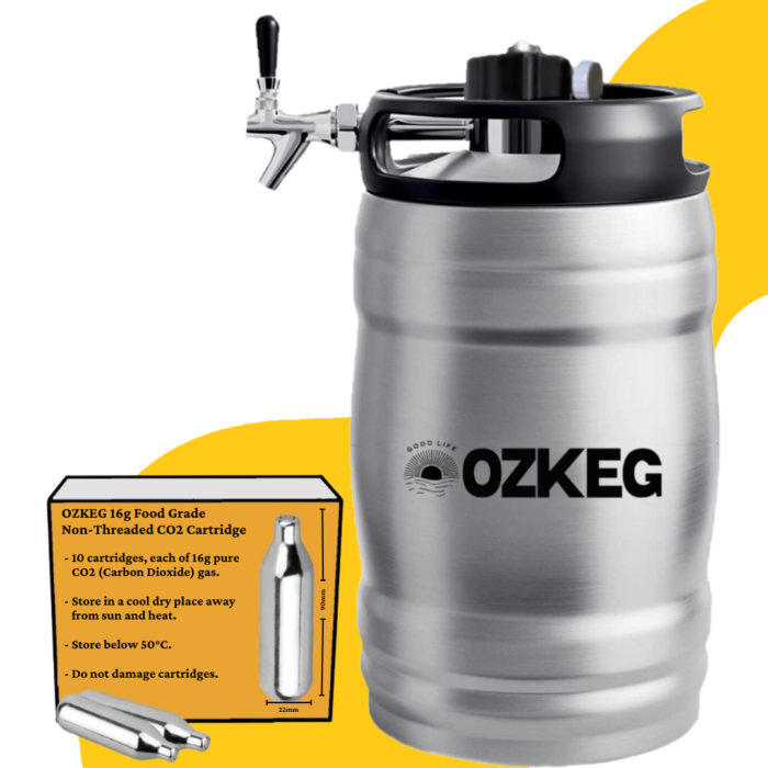 OZKEG Double Wall Vacuum Insulated Stainless Steel Beer Mini Keg 5L - Image 6